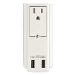 Protect It! Surge Protector, 6 AC Outlets/2 USB Ports, 6 ft Cord, 990 J, Cool Gray