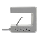 Surge Protector, 6 AC Outlets/2 USB-A and 1 USB-C Ports, 8 ft Cord, 1,080 J, Gray