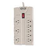 Protect It! Surge Protector, 8 AC Outlets, 8 ft Cord, 1,440 J, Light Gray