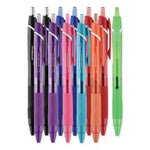 Jetstream Elements Hybrid Gel Pen, Retractable, Medium 1 mm, Assorted Ink and Barrel Colors, 12/Pack