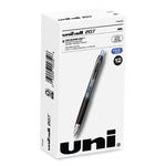 207 Ultra Micro Gel Pen, Retractable, Ultra-Micro 0.38 mm, Blue Ink, Clear/Black Barrel