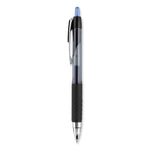 207 Ultra Micro Gel Pen, Retractable, Ultra-Micro 0.38 mm, Blue Ink, Clear/Black Barrel
