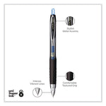 207 Ultra Micro Gel Pen, Retractable, Ultra-Micro 0.38 mm, Blue Ink, Clear/Black Barrel