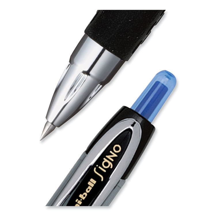 207 Ultra Micro Gel Pen, Retractable, Ultra-Micro 0.38 mm, Blue Ink, Clear/Black Barrel