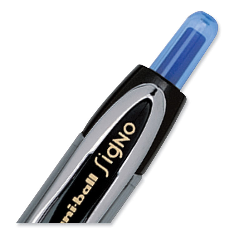 207 Ultra Micro Gel Pen, Retractable, Ultra-Micro 0.38 mm, Blue Ink, Clear/Black Barrel