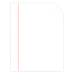 25% Cotton Business Paper, Red Margin Rule, 95 Bright, 20 lb Bond Weight, 8.5 x 11, White, 500 Sheets/Ream