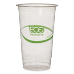 GreenStripe PLA Cold Cups, 32 oz, Plastic, Clear, 1,000/Carton