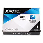 No. 2 Bulk Pack Blades For X-Acto Knives, 100/box