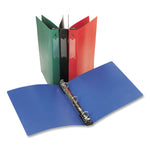 Hanging Storage Flexible Non-View Binder With Round Rings, 3 Rings, 1" Capacity, 11 X 8.5, Red