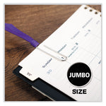 Paper Clips, Jumbo, Smooth, Silver, 100 Clips/Box, 10 Boxes/Pack