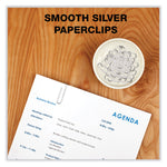 Paper Clips, Jumbo, Smooth, Silver, 100 Clips/Box, 10 Boxes/Pack