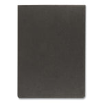 Pressboard Report Cover With Reinforced Top Hinge, Two-Prong Metal Fastener, 2" Capacity, 8.5 X 11, Black/black