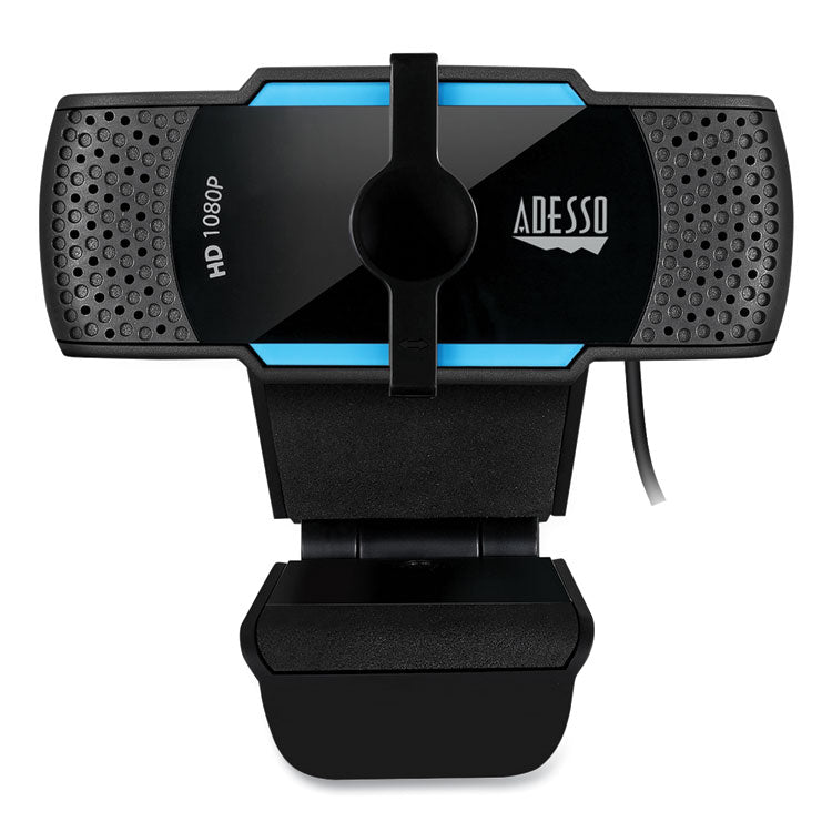 CyberTrack H5 1080P HD USB AutoFocus Webcam with Microphone, 1920 pixels x 1080 pixels, 2 Mpixels, Black