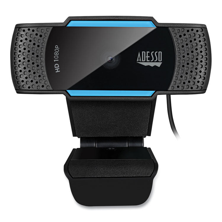 CyberTrack H5 1080P HD USB AutoFocus Webcam with Microphone, 1920 pixels x 1080 pixels, 2 Mpixels, Black