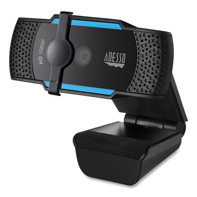 CyberTrack H5 1080P HD USB AutoFocus Webcam with Microphone, 1920 pixels x 1080 pixels, 2 Mpixels, Black