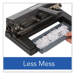 40-Sheet Heavy-Duty Two- To Four-Hole Adjustable Heavy-Duty Paper Punch, 9/32" Holes, Black