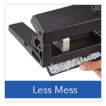 40-Sheet Heavy-Duty Two- To Seven-Hole Adjustable Heavy-Duty Paper Punch, 9/32" Holes, Black