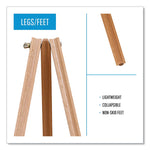 Oak Display Tripod Easel, 60" High, Wood/Brass