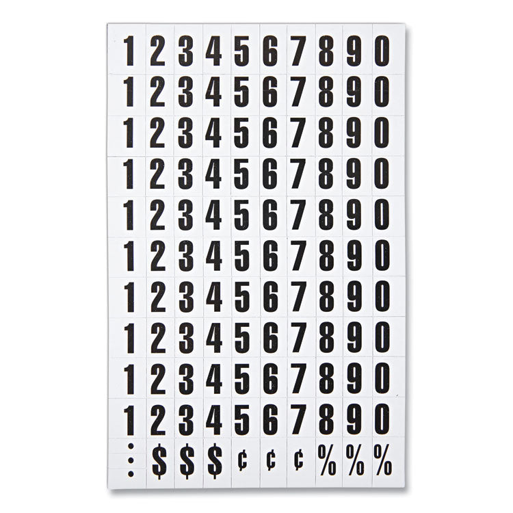 Heavy-Duty Board Magnets, Numbers, 0.75" Tall, Black Characters, 109 Pieces