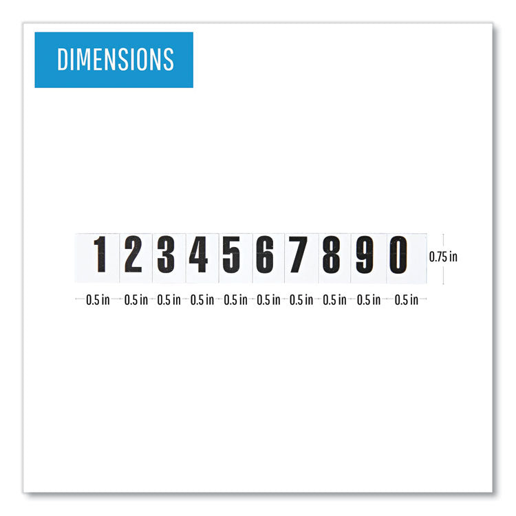 Heavy-Duty Board Magnets, Numbers, 0.75" Tall, Black Characters, 109 Pieces