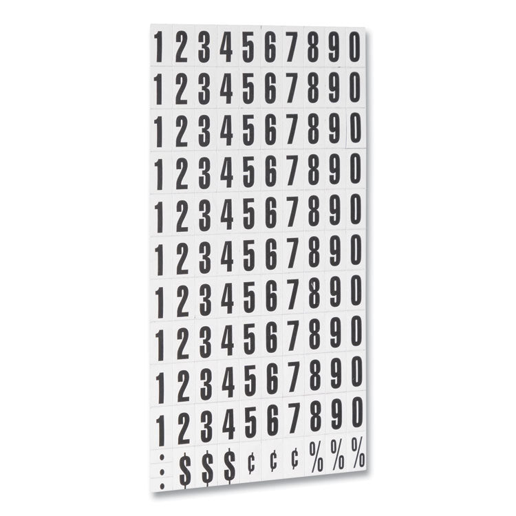 Heavy-Duty Board Magnets, Numbers, 0.75" Tall, Black Characters, 109 Pieces