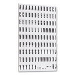 Heavy-Duty Board Magnets, Letters, 0.75" Tall, Black Characters, White Background, 120 Pieces