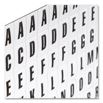Heavy-Duty Board Magnets, Letters, 0.75" Tall, Black Characters, White Background, 120 Pieces