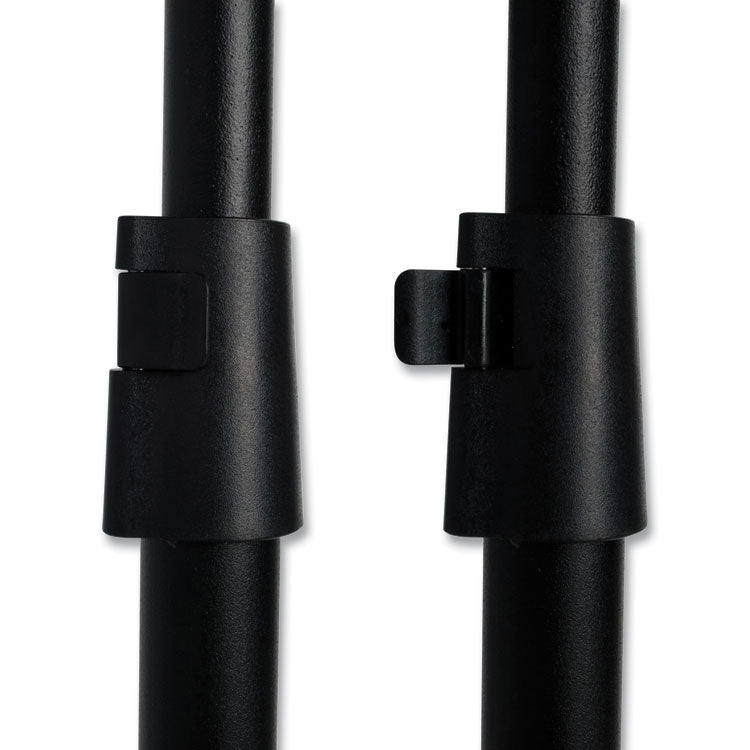 Magnetic Dry Erase Floor Stand Signs, White 15" x 11" Rectangle Surface, Black/Silver Frame, 15" x 10" x 40" to 68"