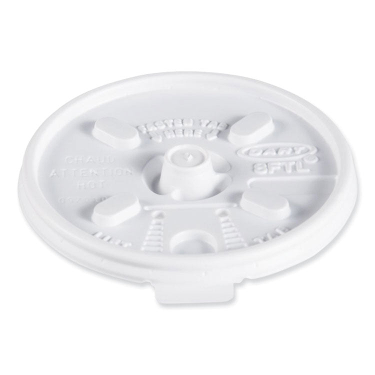 Lift n' Lock Plastic Hot Cup Lids, Fits 8 oz Hot Cups, White, 1,000/Carton