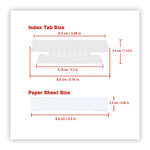 Hanging File Folder Plastic Index Tabs, 1/3-Cut, Clear, 3.7" Wide, 25/Pack
