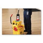 Wavebrake 2.0 Bucket/wringer Combos, Down-Press, 35 Qt, Plastic, Yellow