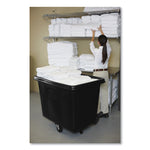 Cube Truck, 119.7 gal, 500 lb Capacity, Plastic/Metal, Black