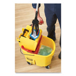 WaveBrake 2.0 Bucket/Wringer Combos, Down-Press, 35 qt, Plastic, Red