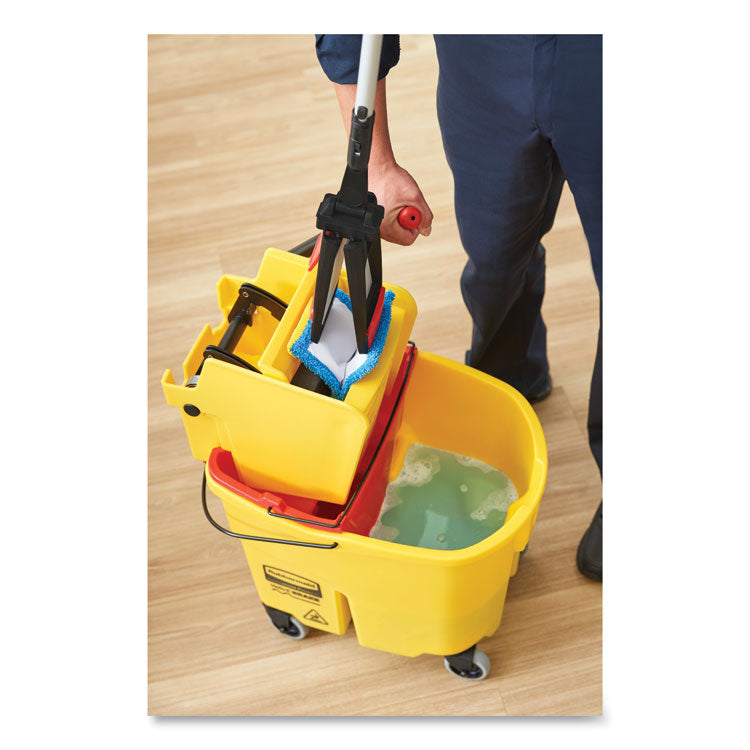 WaveBrake 2.0 Bucket/Wringer Combos, Down-Press, 35 qt, Plastic, Red