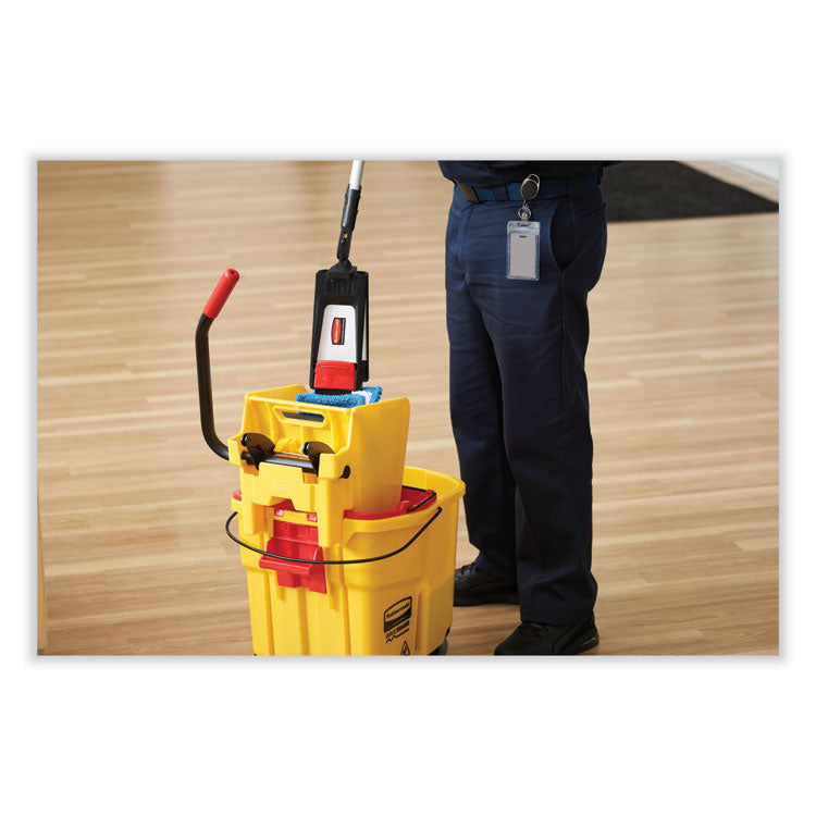 WaveBrake 2.0 Bucket/Wringer Combos, Down-Press, 35 qt, Plastic, Red