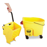 WaveBrake 2.0 Bucket/Wringer Combos, Side-Press with Drain, 8.75 gal, Yellow