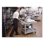 Flat Shelf Utility Cart, Plastic, 2 Shelves, 500 lb Capacity, 19.19" x 37.88" x 33.33", Black