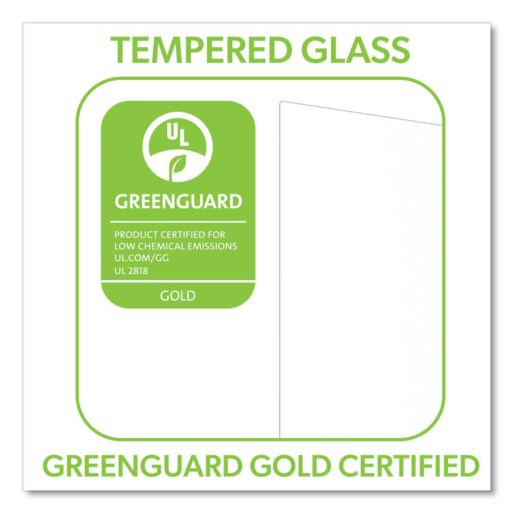 InvisaMount Vertical Magnetic Glass Dry-Erase Boards, 42" x 74", White Surface