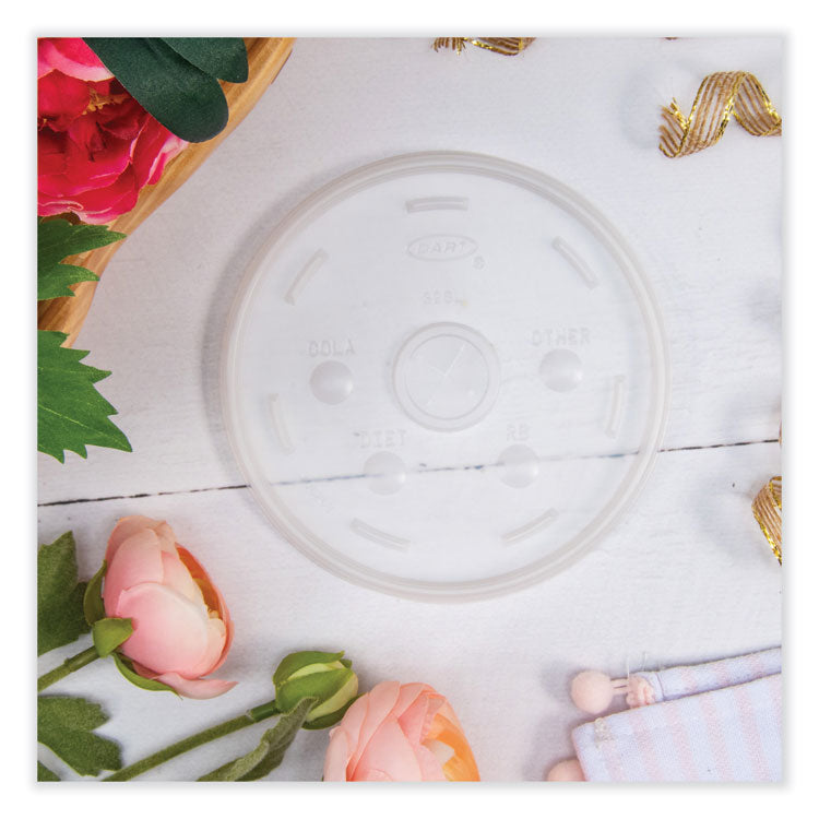 Lids for Foam Cups and Containers, Fits 32 oz/44 oz/60 oz Hot Cups, Plastic, Translucent, 1,000/Carton