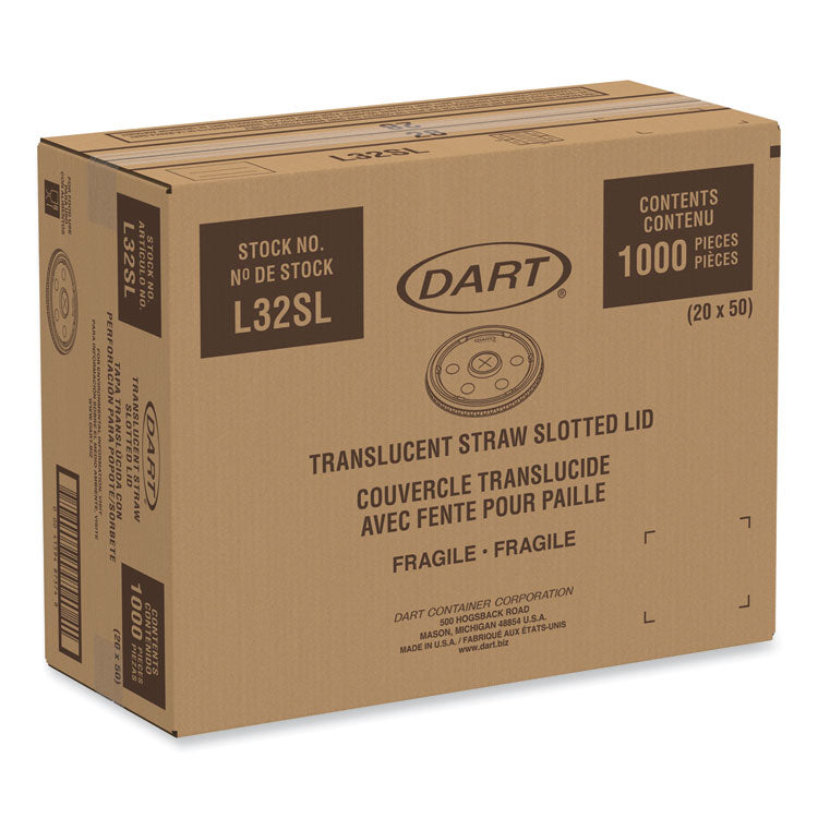 Lids for Foam Cups and Containers, Fits 32 oz/44 oz/60 oz Hot Cups, Plastic, Translucent, 1,000/Carton