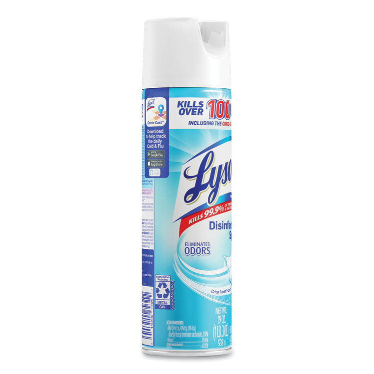 Disinfectant Spray, Crisp Linen Scent, 19 Oz Aerosol Spray
