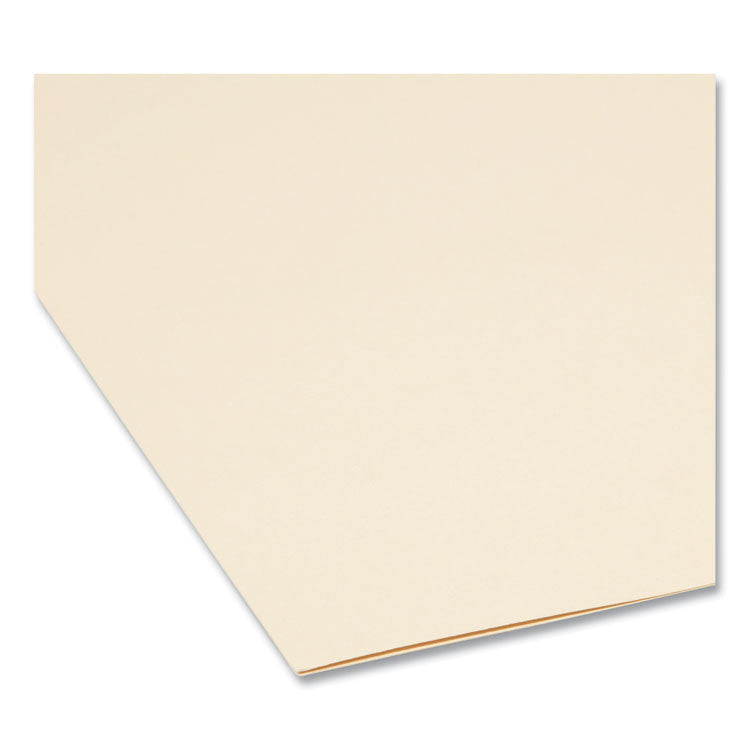 100% Recycled Manila Top Tab File Folders, 1/3-Cut Tabs: Assorted, Letter Size, 0.75" Expansion, Manila, 100/Box
