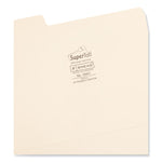 SuperTab Top Tab File Folders, 1/3-Cut Tabs: Assorted, Letter Size, 0.75" Expansion, 14-pt Manila, 50/Box