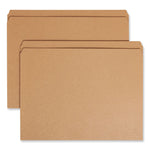 Heavyweight Kraft File Folder, Straight Tabs, Letter Size, 0.75" Expansion, 11-pt Kraft, Brown, 100/Box