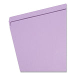 Reinforced Top Tab Colored File Folders, Straight Tabs, Letter Size, 0.75" Expansion, Lavender, 100/Box