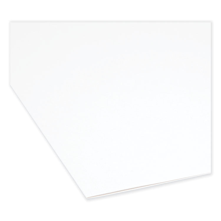 Reinforced Top Tab Colored File Folders, Straight Tabs, Letter Size, 0.75" Expansion, White, 100/Box