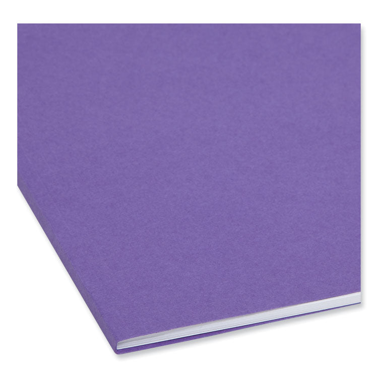 Top Tab Colored Fastener Folders, 0.75" Expansion, 2 Fasteners, Letter Size, Purple Exterior, 50/Box