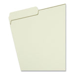 Expanding Recycled Heavy Pressboard Folders, 1/3-Cut Tabs: Assorted, Letter Size, 1" Expansion, Gray-Green, 25/Box