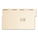 SuperTab Reinforced Guide Height Fastener Folders, 14-pt Manila, 0.75" Expansion, 2 Fasteners, Letter Size, Manila, 50/Box