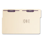 Manila Fastener Folders with SafeSHIELD Coated Fasteners, 0.75" Expansion, 2 Fasteners, Letter Size, Manila Exterior, 50/Box